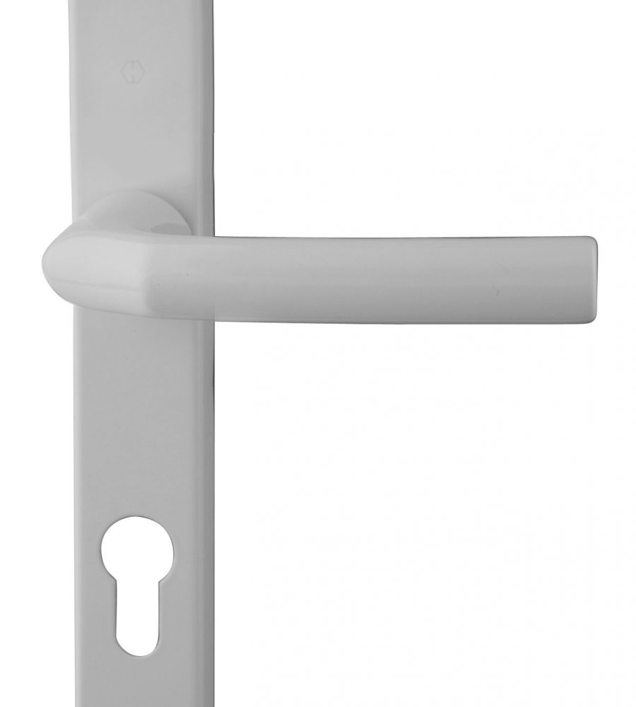 Hoppe Birmingham Long Backplate 3810N White 92mm centre Door Handle-0