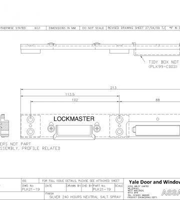 Lockmaster Upvc Centre Keep Right Hand PLK21-19