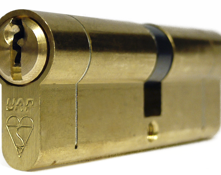 UAP Anti Snap Keyed Alike 50/50 (100MM Overall) Euro Profile Brass Cylinder (pair)-0