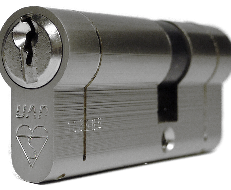 UAP Anti Snap 45/50 (95mm overall) Euro Profile Nickle Cylinder Lock-0