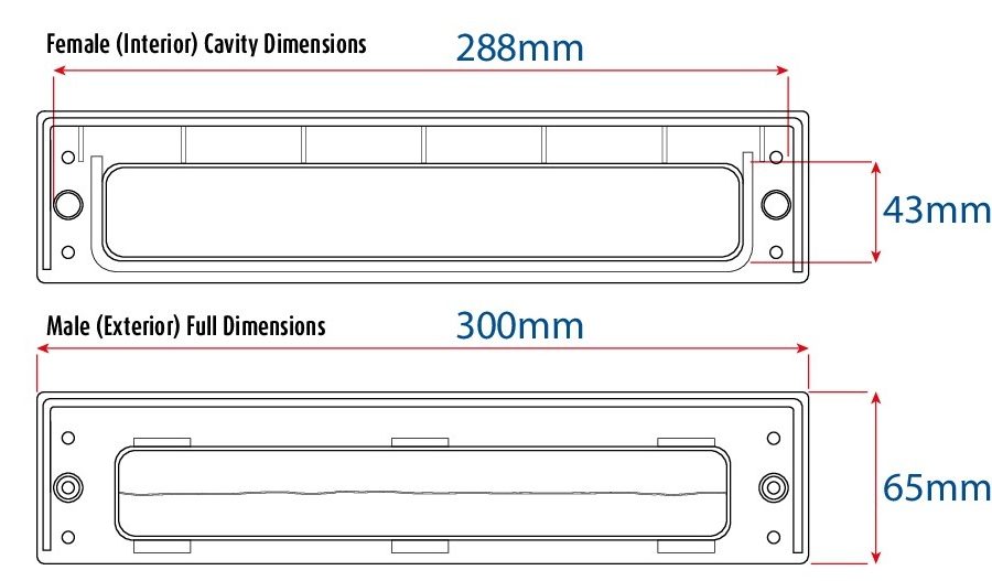 UAP Framemaster 12'' Anti Vandal Letterplate White-853