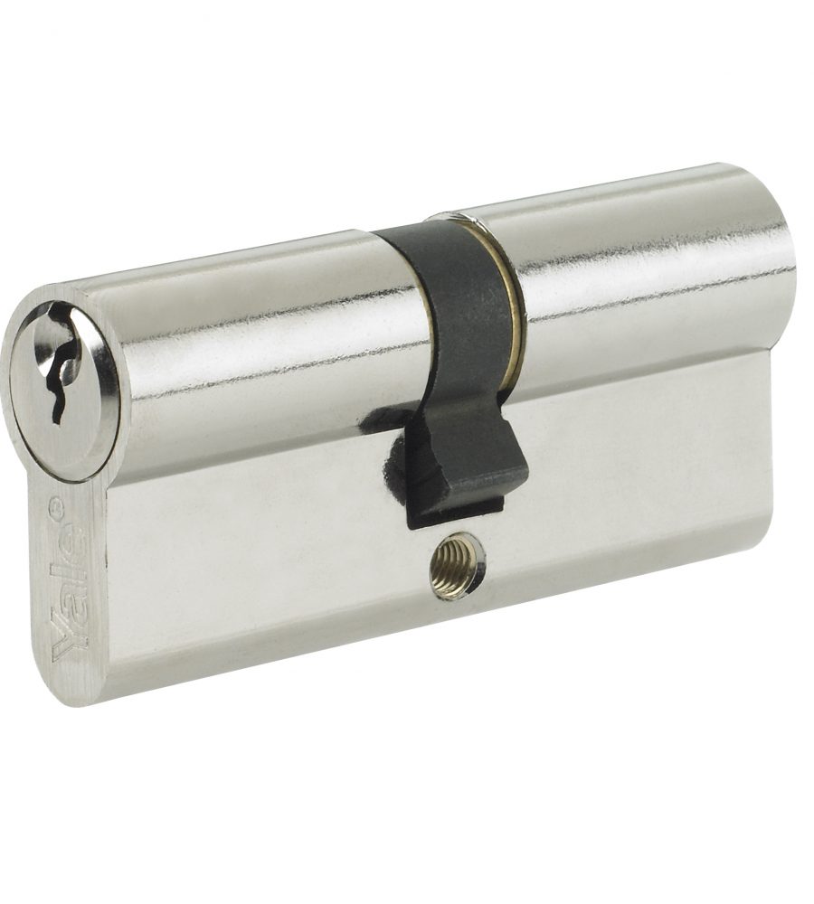 Yale 6 Pin Euro Profile Cylinder Lock Nickle 40/40 (80mm) c/w 3 Keys-973