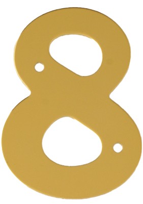 2” Gold Anodised Numeral 8