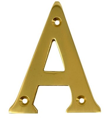 2” Gold Anodised Letter A