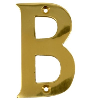 2” Gold Anodised Letter B