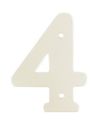 2” Silver Satin Anodised Numeral 4