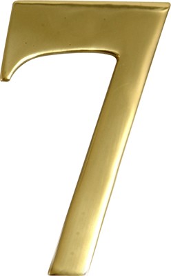 3” Brass Door Numeral 7