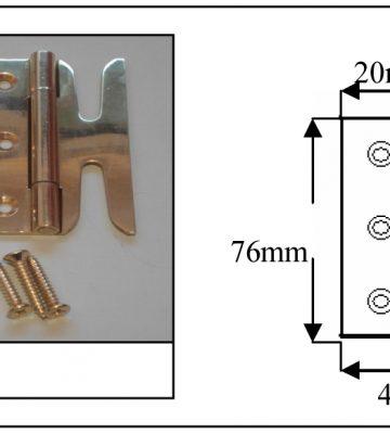 189 Solid Brass Simplex Hinges (pair) Chrome Plated