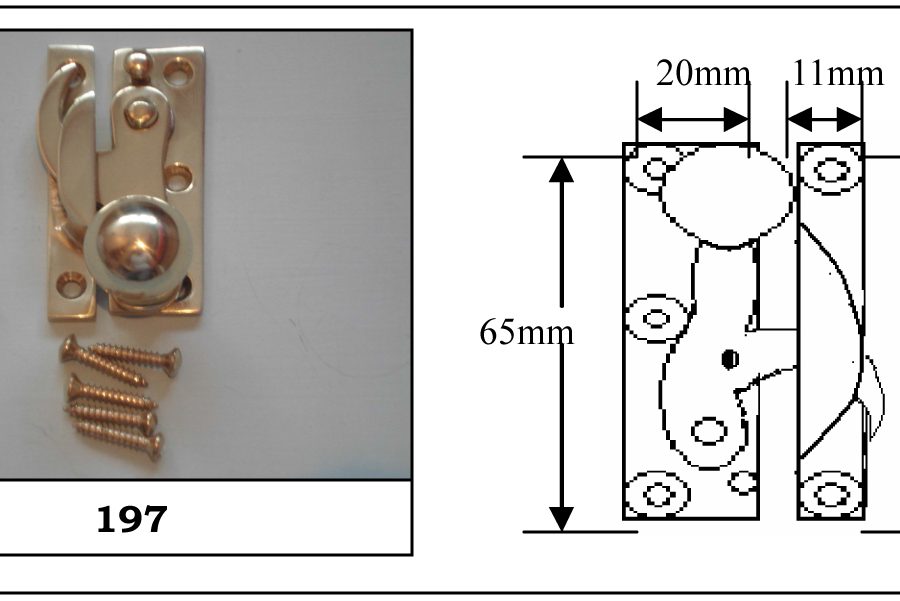 197 Clo Fastener Non Locking Polished Brass-0