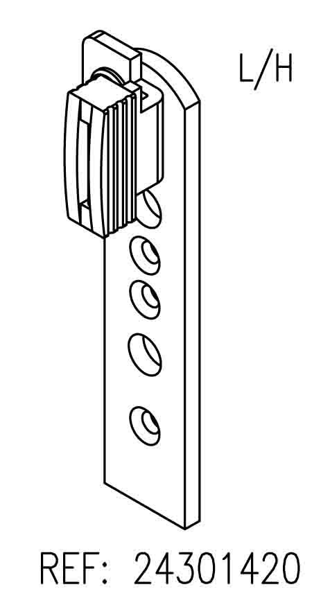 Yale Type B Top-glider Left Hand to suit Top Turn Window Hinges (EACH)-0