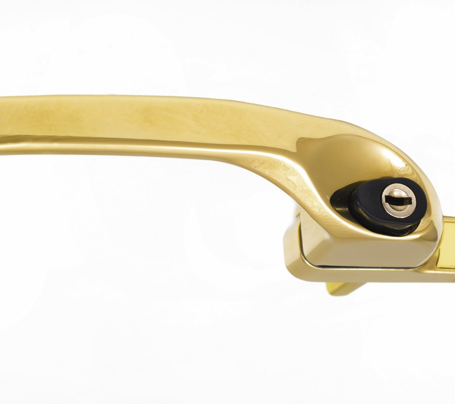 Endurance Polished Gold Left Hand Window Handle 30mm Spindle-2214
