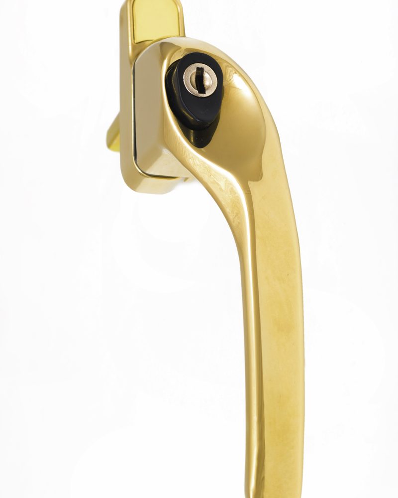 Endurance Polished Gold Right Hand Window Handle 30mm Spindle-0