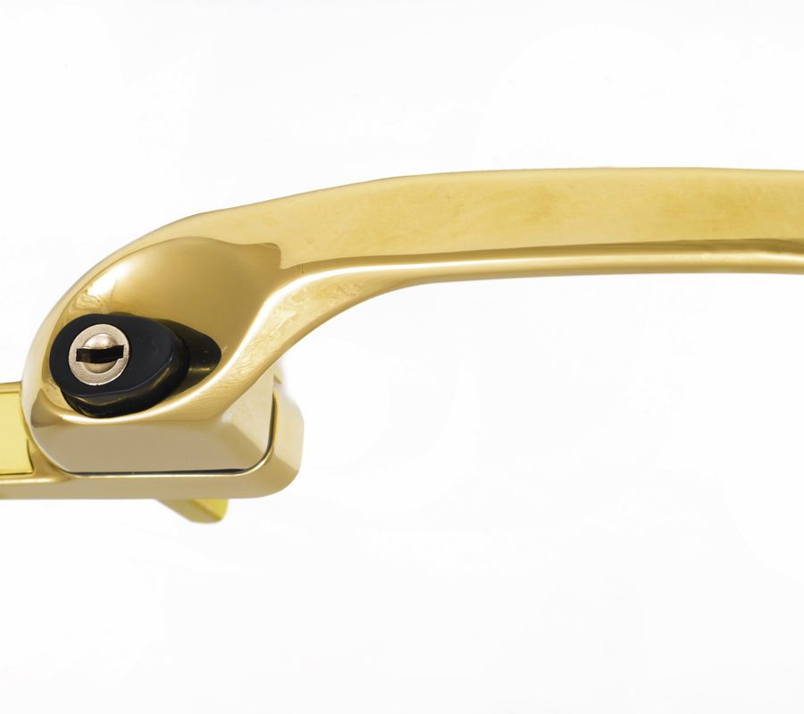 Endurance Polished Gold Right Hand Window Handle 30mm Spindle-2229