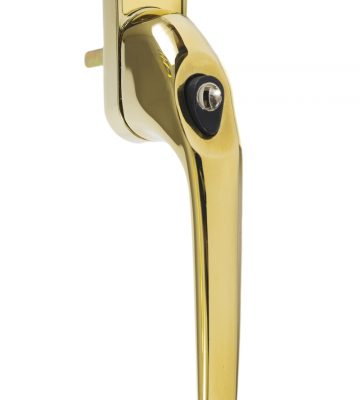 Endurance Polished Gold Tilt And Turn Handle Locking 35mm Spindle