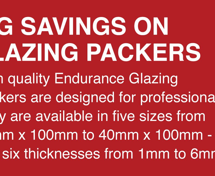 Endurance Flat Glazing Packers 24mm x 100mm x 6mm Red (Box of 1000)-2334