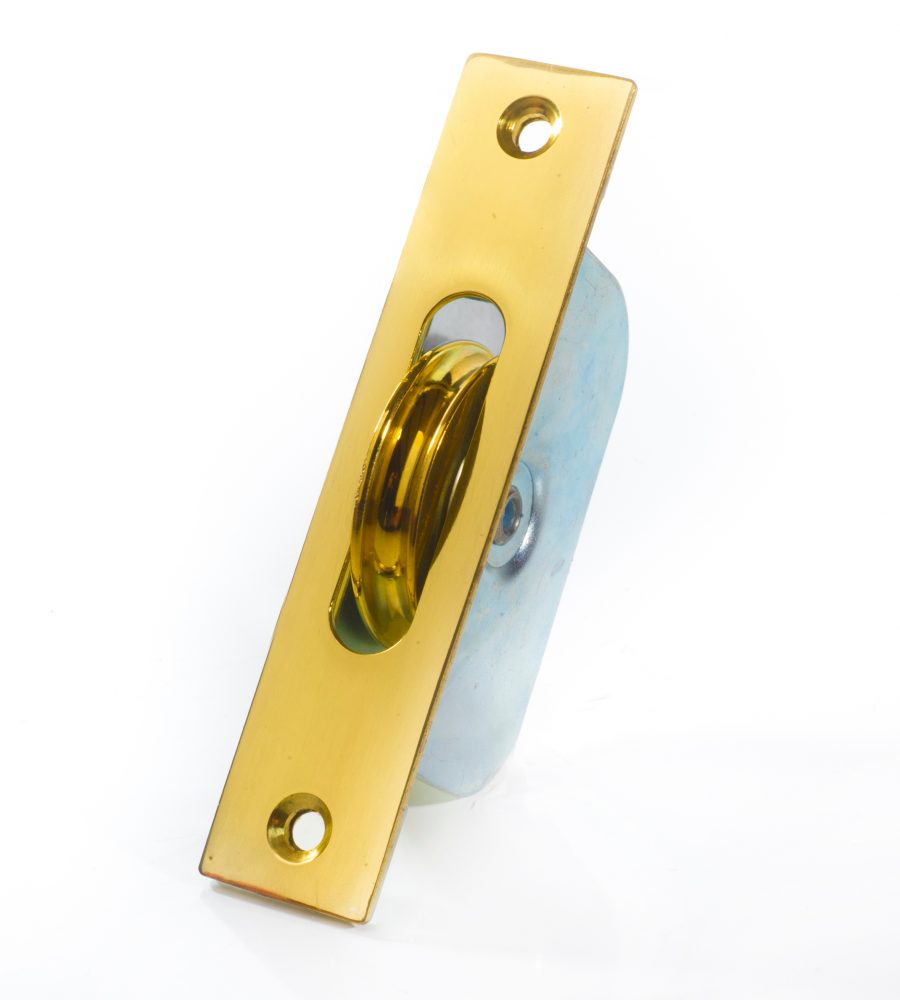 Endurance Square Pulley Wheel 1 3/4'' Wheel Polished Brass-2427