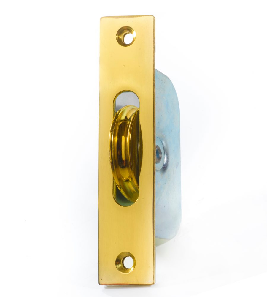 Endurance Square Pulley Wheel 1 3/4'' Wheel Polished Brass-0