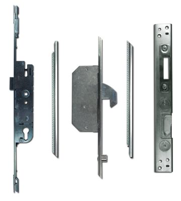 Adjustable Multipoint Lock 30/92 2 Hook / 2 Roller 16mm Faceplate